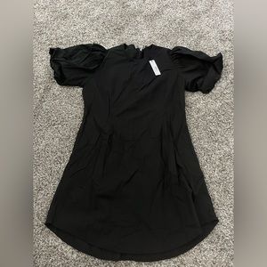 day and moon black mini dress